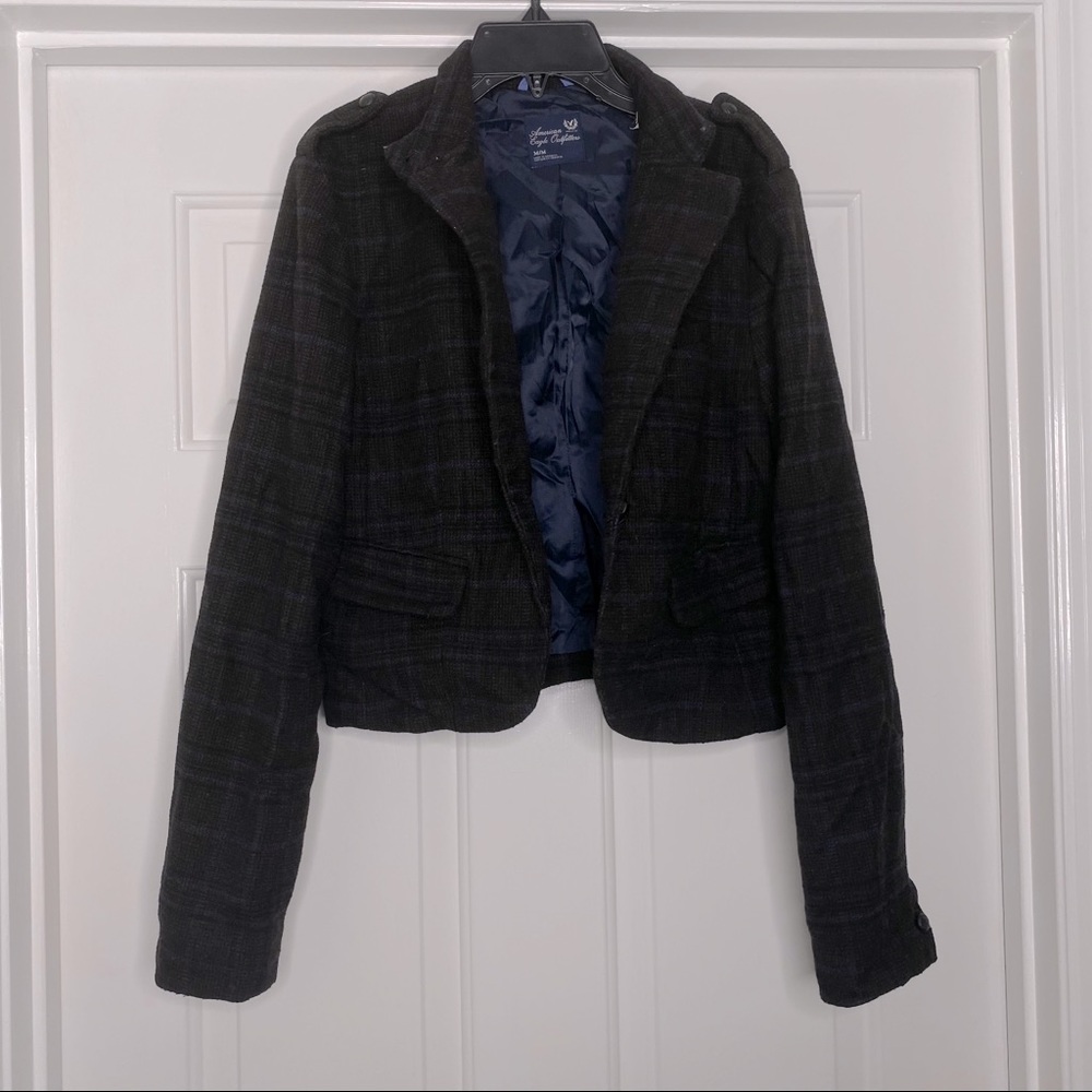 Black & Blue Stripe Blazer